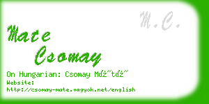 mate csomay business card